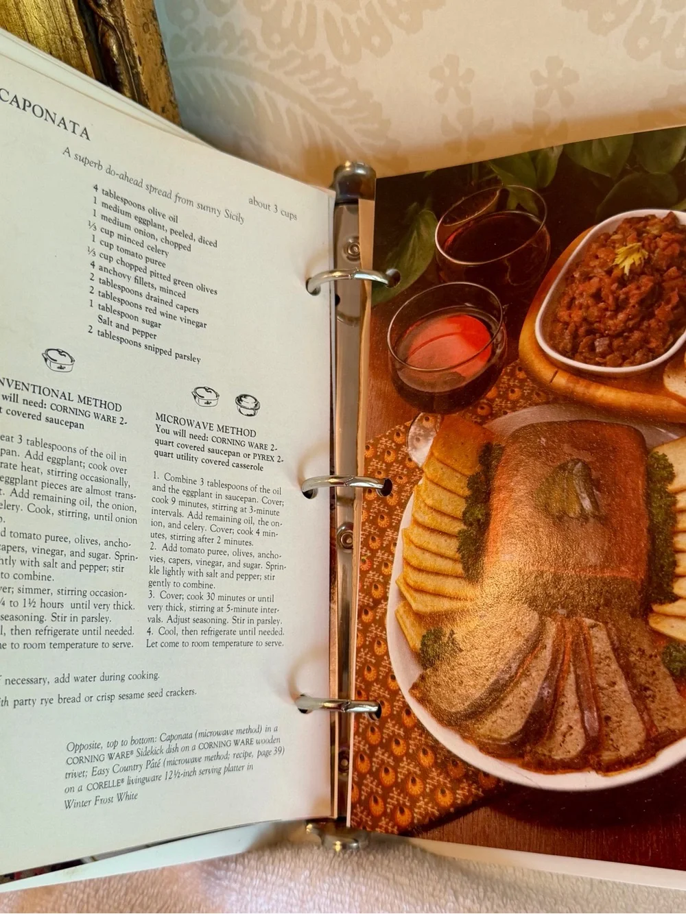 Vintage 1979 Corning’s Cook’s Choice Cookbook Binder CorningWare Pyrex 1st Print